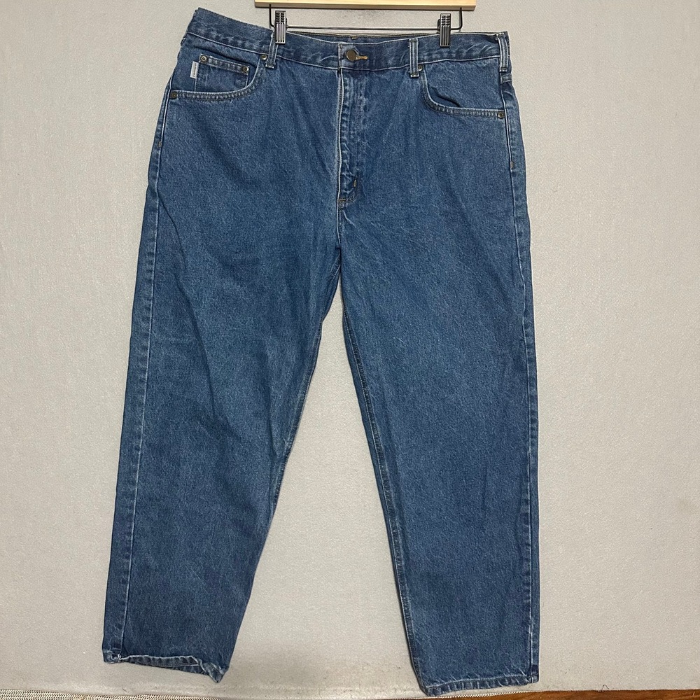 Carhartt B17-DST Mens Relaxed Fit Tapered Leg Jeans Blue Denim 42x30